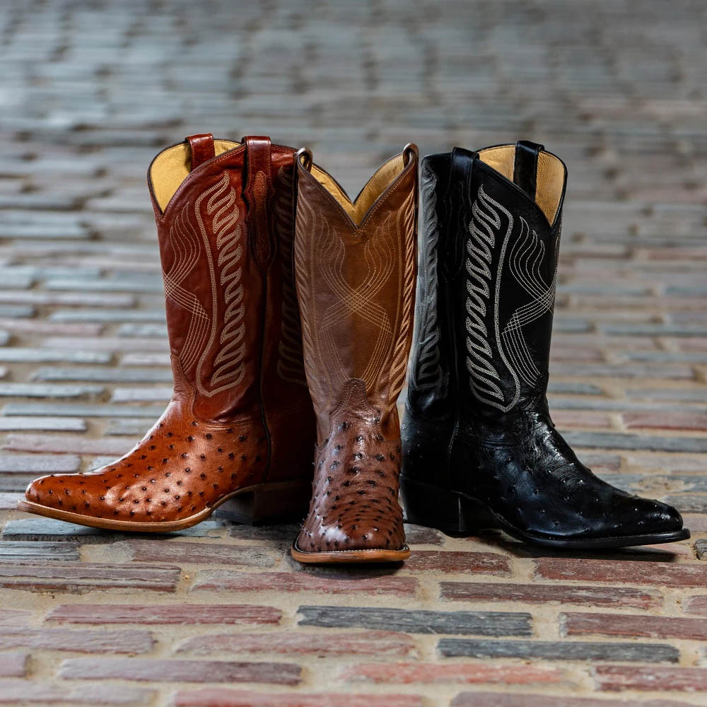 Featured Styles: Mccandles 13” Full Quill Ostrich Western Boots in light brown, dark Brown, and Black. Shop Mccandles 13” Full Quill Ostrich Western Boots.